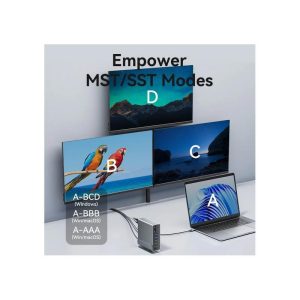 Dock Station Vention 15 en 1 USB-C a DP/HDMI/USB-C/Usb-a/RJ45/MicroSD/Jack