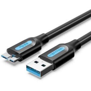 Cable USB 3.0 - MicroUSB Vention 5GBPS 10W 2M Black