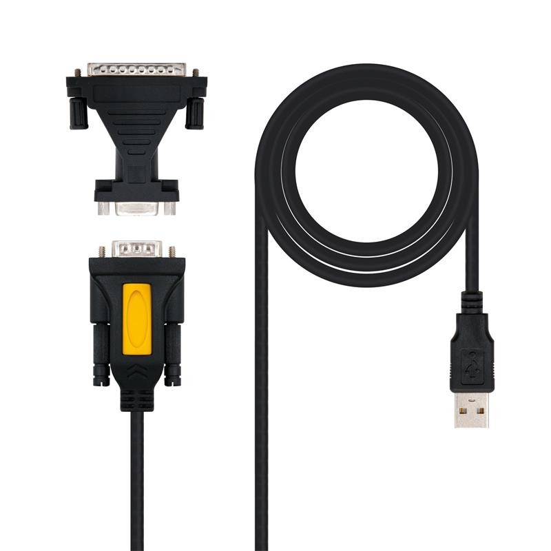 Cable Serie - USB 2.0 AM/RS232 1.8M Nanocable