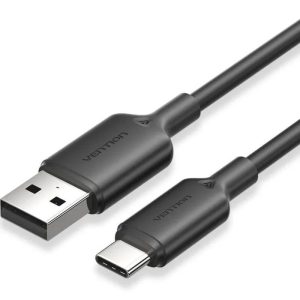 Cable Vention Usb-a 2.0 - USB-C 3A 2M Black