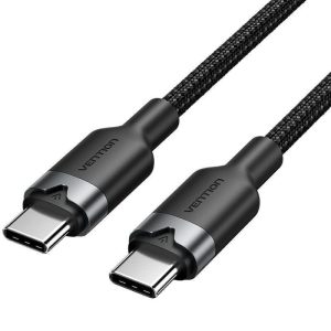 Cable USB-C Vention Tipo USB-C/M - USB-C/M 3A 60W 2M Aluminio Black