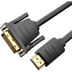 Cable Conversor Vention DVI/M - HDMI/M 1M Black