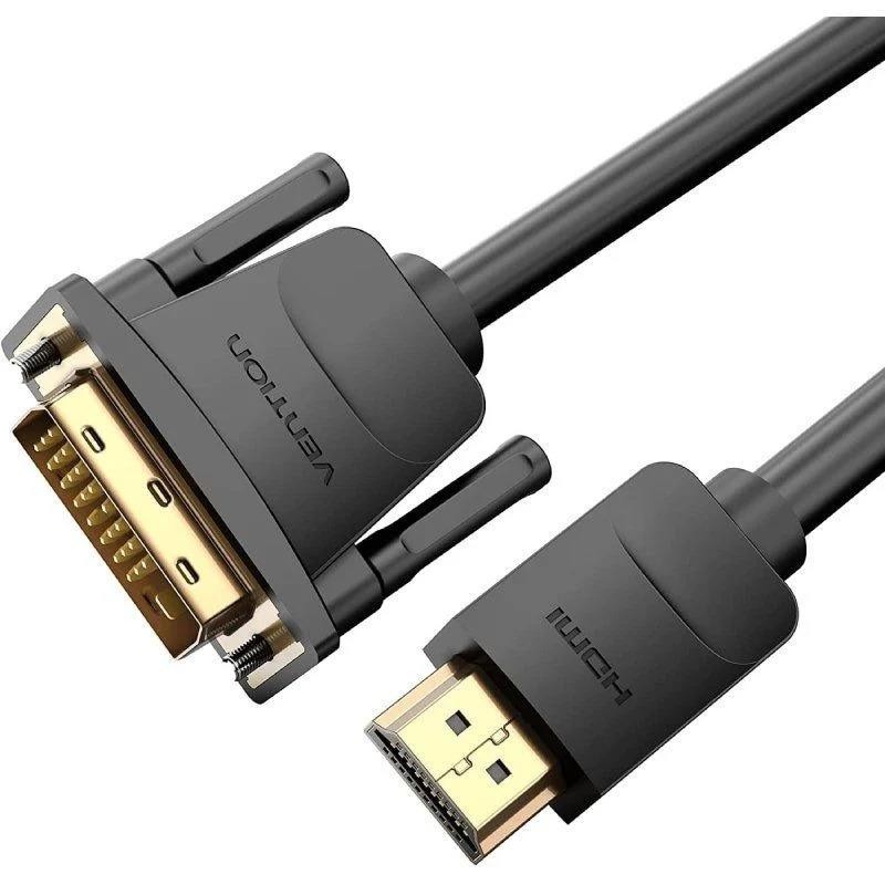 Cable Conversor Vention DVI/M - HDMI/M 1M Black