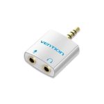 Adaptador Audio Vention Jack 3.5/M - 2X Jack 3.5/H White