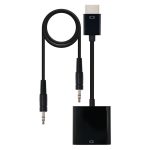 Cable Conversor HDMI a M-svga 10CM Black + 1M