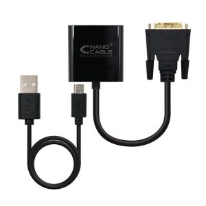 Cable Conversor DVI a M-svga 10CM Black