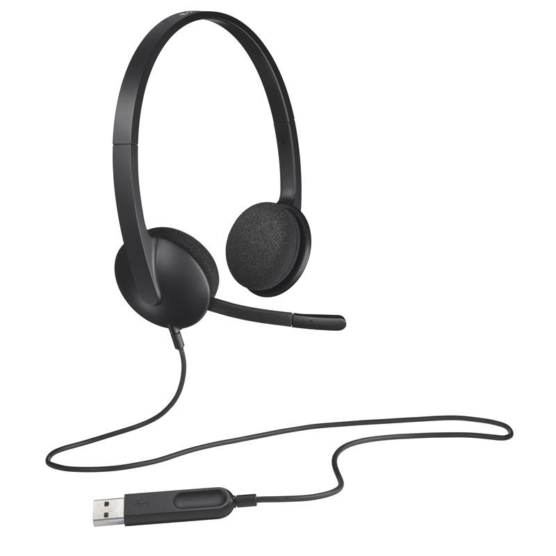 Auriculares+ Micrófono Logitech H340 USB Black