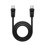 Cable Antena TV 75 Ohm M-h 1.8 M Nanocable Black