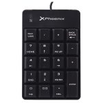 Teclado Numerico Phoenix Keypad USB 19 Teclas Black
