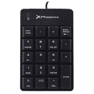 Teclado Numerico Phoenix Keypad USB 19 Teclas Black