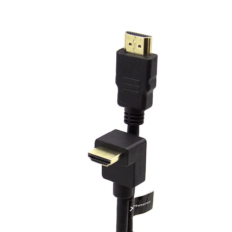Cable HDMI Phoenix V2.0 4K Acodado a/M-a/M 1.8M Cable HDMI Phoenix V2.0 4K Acodado a/M-a/M 1.8M