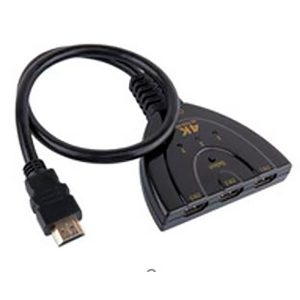 Adaptador Oneway HDMI 3X1 Splitter 4K Black