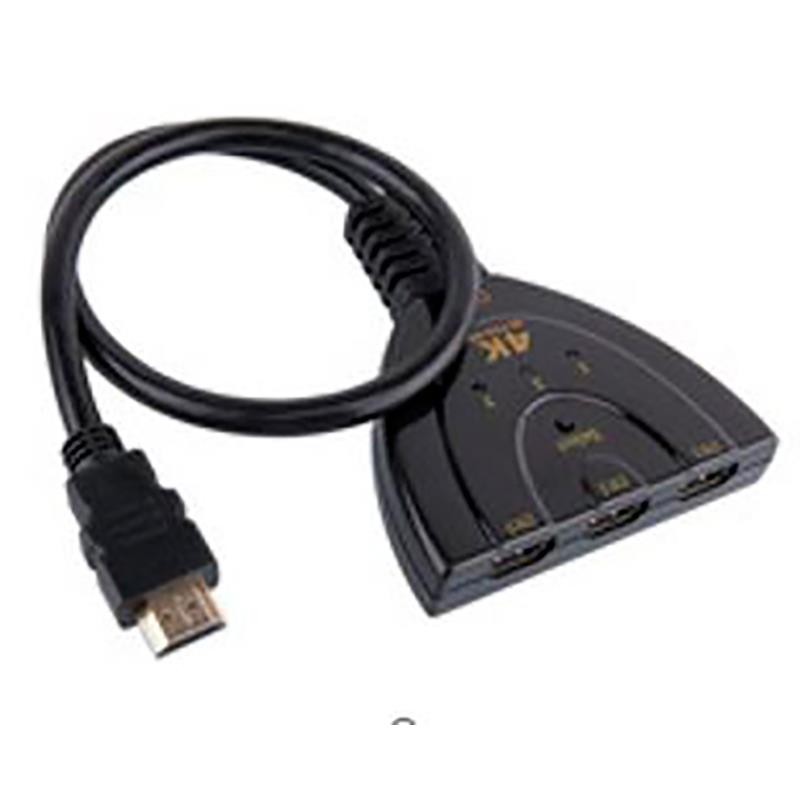 Adaptador Oneway HDMI 3X1 Splitter 4K Black