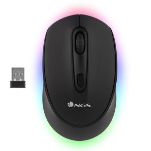 Ratón NGS Smog Multidevice Wireless Bluetooth Recargable LED Black