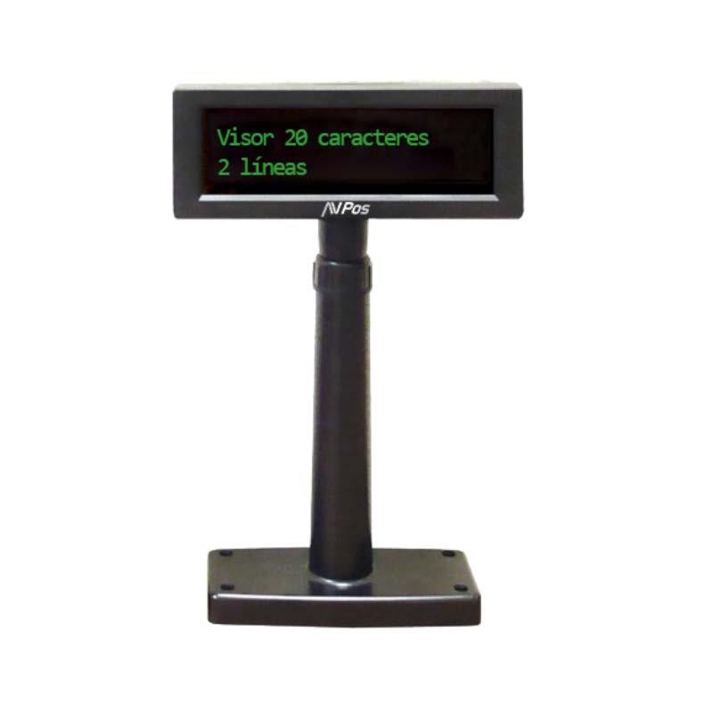 Visor AVPOS VFD220 USB Black 2X20 3YR Garantia Visor AVPOS VFD220 USB Black 2X20 3YR Garantia