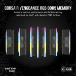 Kit Memoria RAM Corsair Vengeance 16GB (2X8GB) DDR5 5200MHZ RGB CL40 Black