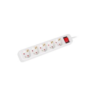 Regleta Lanberg 5 Schukos con Proteccion 3M White