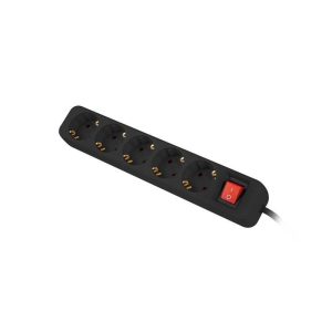 Regleta Lanberg 5 Schukos con Proteccion 3M Black
