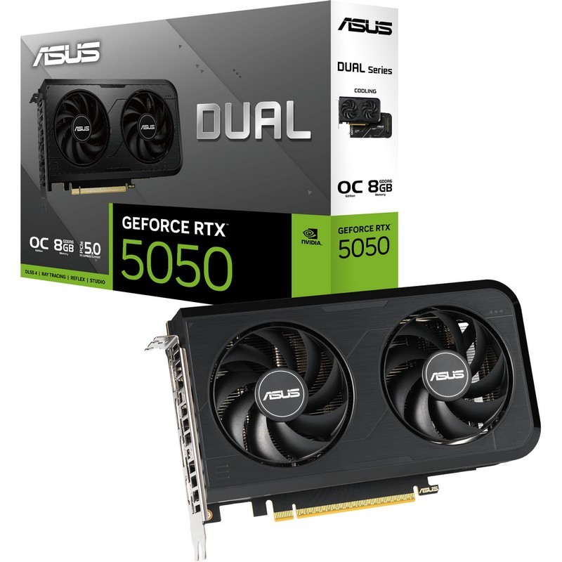 Tarjeta de Video ASUS Dual Nvidia RTX5050 8GB Oc GDRR6 PCIe 5.0