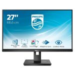 Monitor Philips 27 IPS Multimedia Ergonómico VGA DVI DP HDMI Black