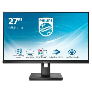Monitor Philips 27 IPS Multimedia Ergonómico VGA DVI DP HDMI Black