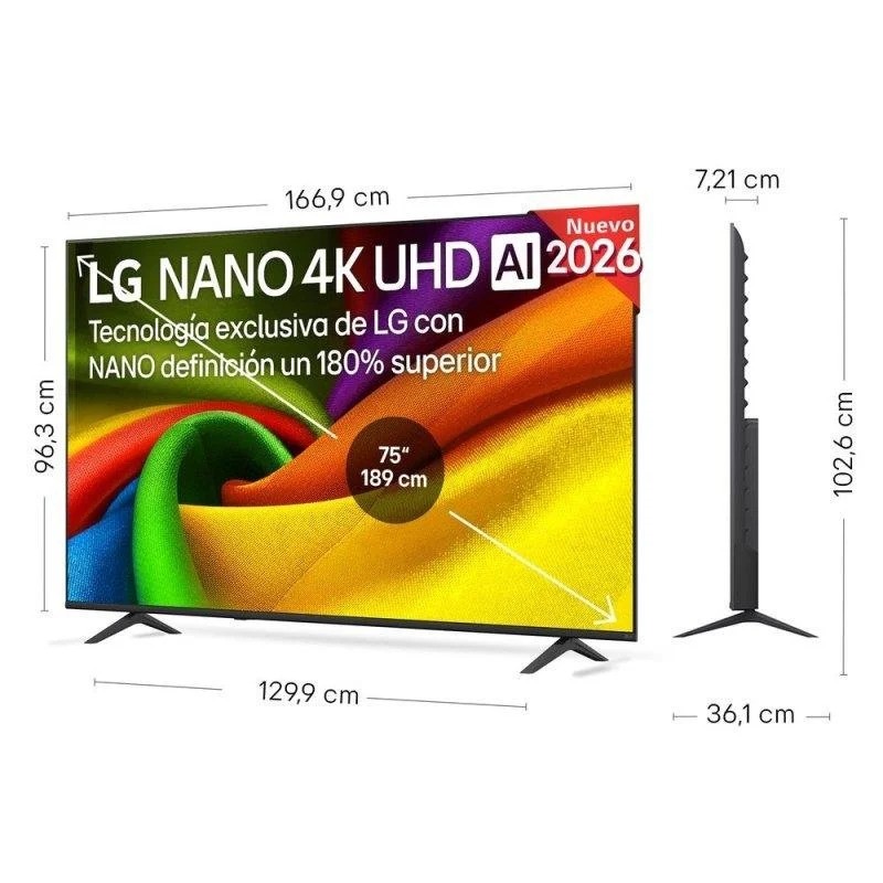 Televisor LG 75 Nanocell UHD 4K USB Smart TV Hbbtv WiFi Bluetooth