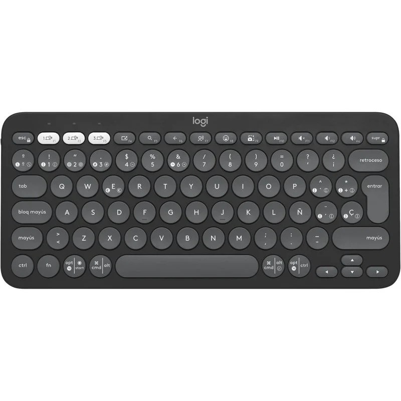 Teclado Logitech Pebble Keys 2 K380S Tkl Wireless Black Teclado Logitech Pebble Keys 2 K380S Tkl Wireless Black