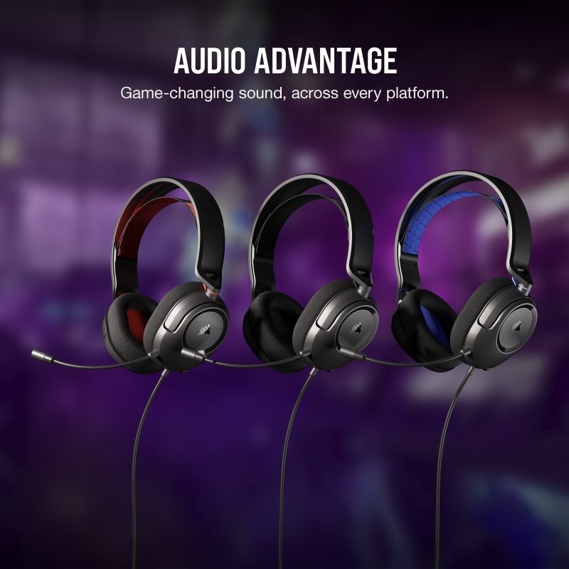 Auriculares + Micrófono Corsair HS35 USB Gaming Headset Black