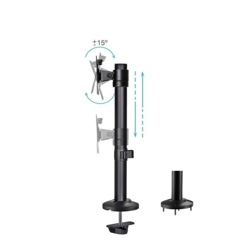 Soporte de Mesa TV Monitor TooQ Reg.altura Gir. Incl. 17 - 32 Black