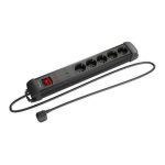 Regleta Lanberg 5 Schukos con Proteccion 5M Black