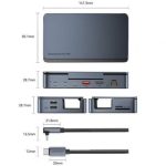Docking USB-C para Steam Deck/Switch Vention 2X HDMI 4K/3X Usb-a/1X USB-C/1X USB-C PD/1X RJ45/1X MicroSD