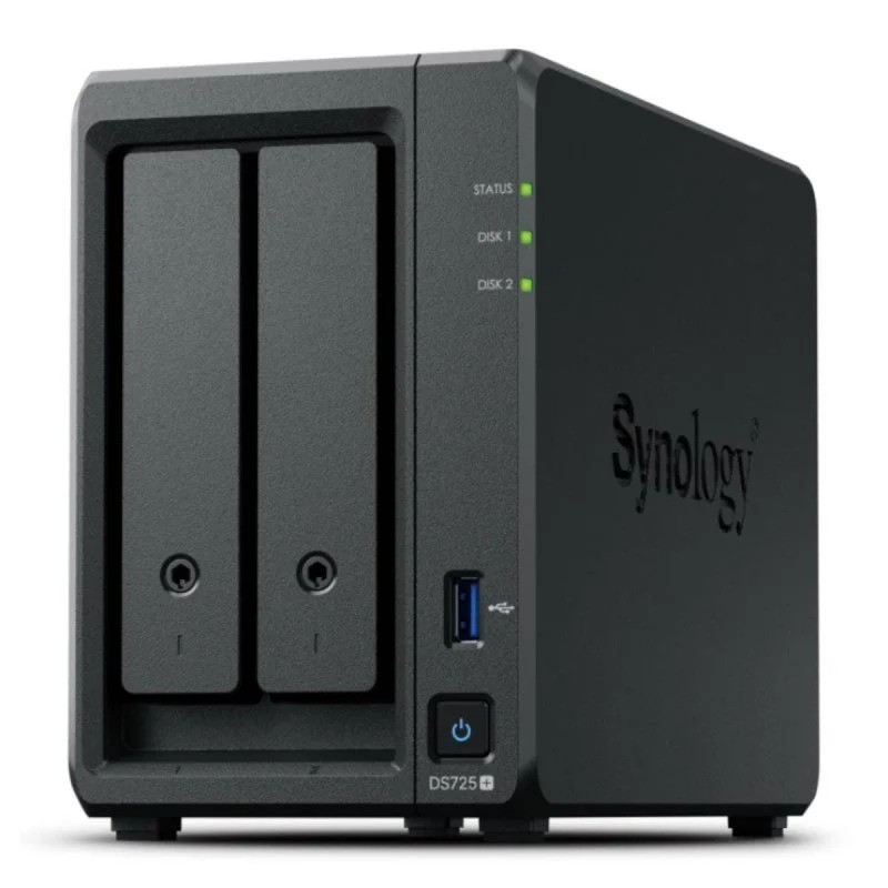 Unidad NAS Synology DS725+ 2 HDD/SSD Disktation CPU 3.1GHZ 4GB Black