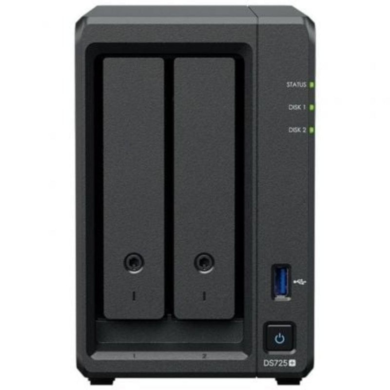 Unidad NAS Synology DS725+ 2 HDD/SSD Disktation CPU 3.1GHZ 4GB Black