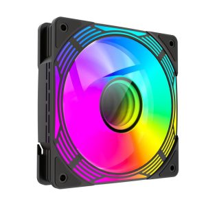 Ventilador GM 12CM Adicional Gaming Chasis ARGB Reversed Silencioso Black