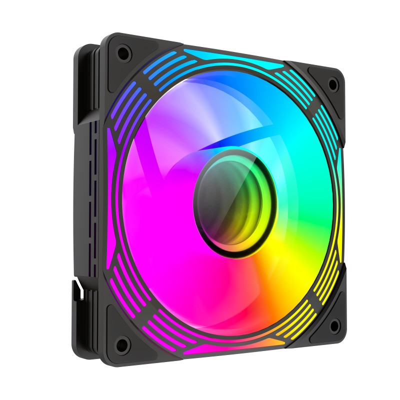 Ventilador GM 12CM Adicional Gaming Chasis ARGB Reversed Silencioso Black Ventilador GM 12CM Adicional Gaming Chasis ARGB Reversed Silencioso Black