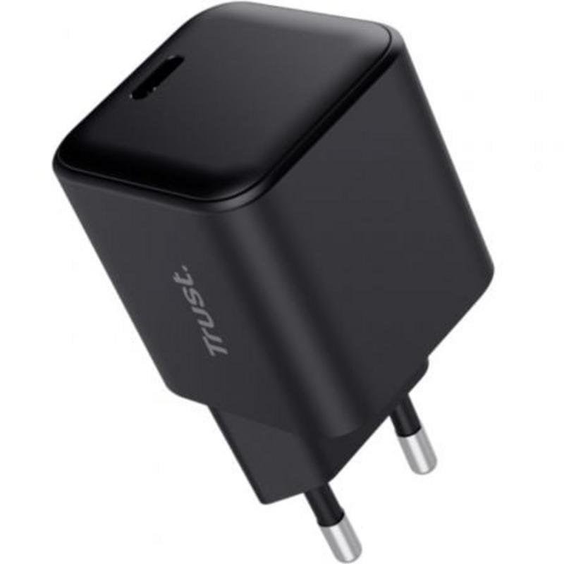 Cargador Gan Trust Maxo USB-C 65W + Cable USB-C 2M Black