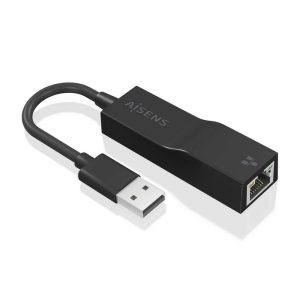 Adaptador Aisens USB 3.0 a Ethernet Giga Black