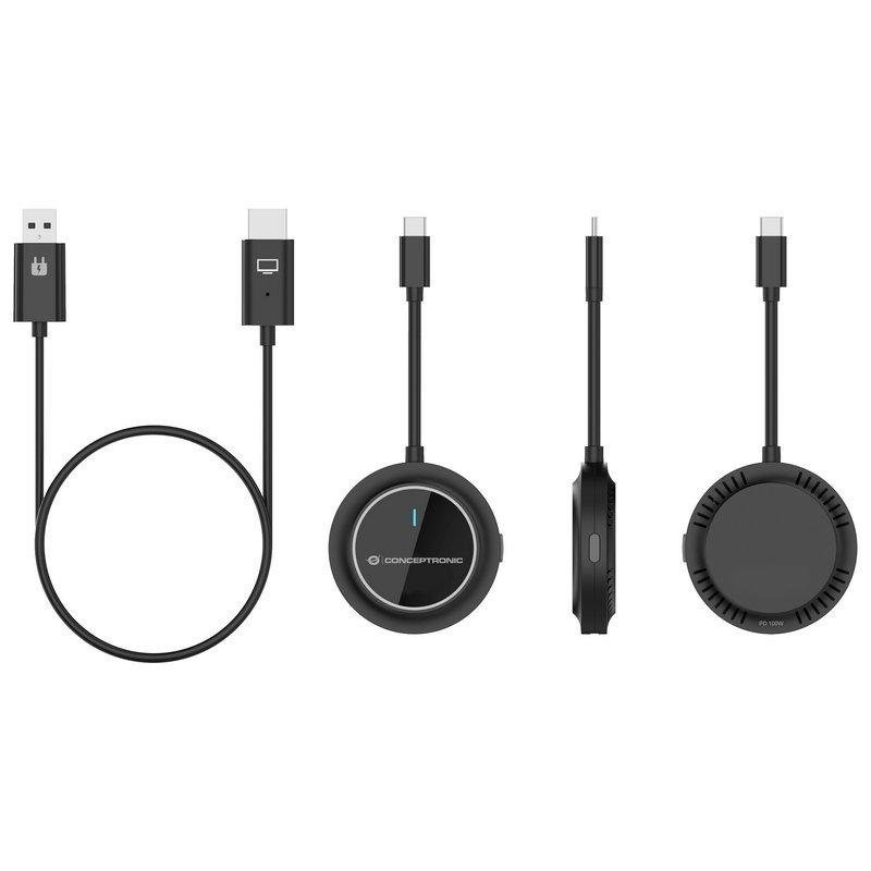 Transmisor Conceptronic USB-C a HDMI Wireless 5GHZ 30M 1080P 60HZ