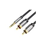 Cable Estereo Vention Jack 3.5/M - 2X RCA/M 2M Black