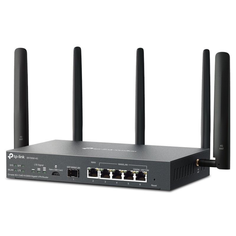 Router TP-Link ER706W-4G VPN 4G+ Lte WiFi 6 AX3000