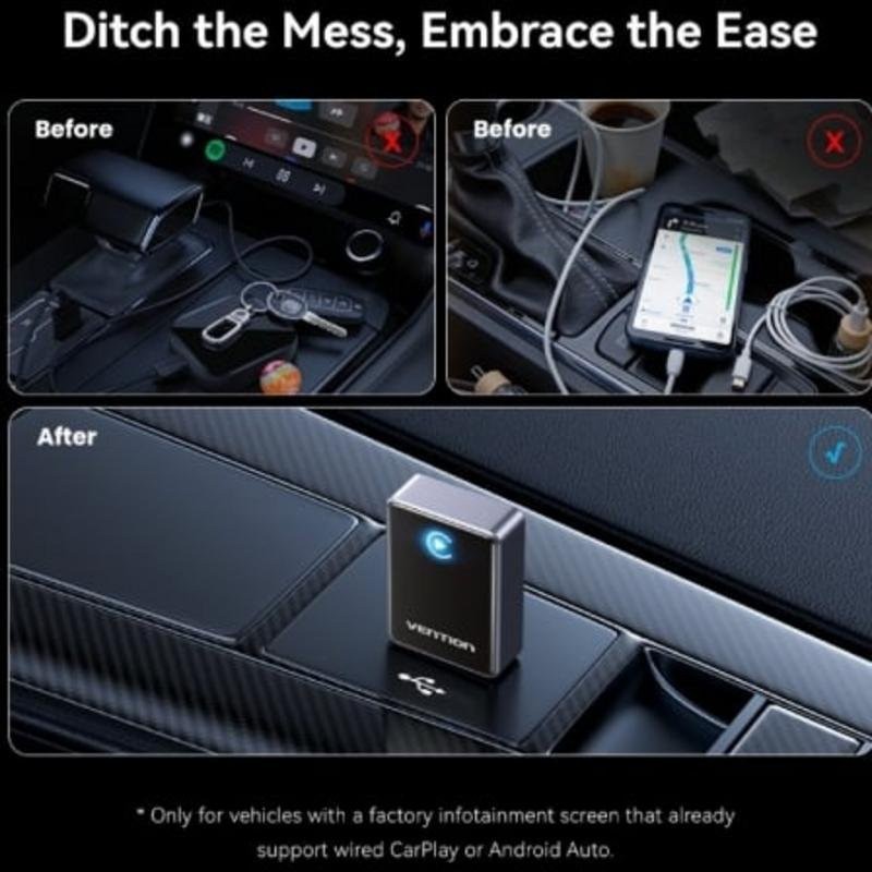 Adaptador Carplay/Android Auto Coche Vention Wireless