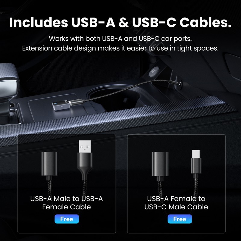 Adaptador Carplay/Android Auto Coche Vention Wireless
