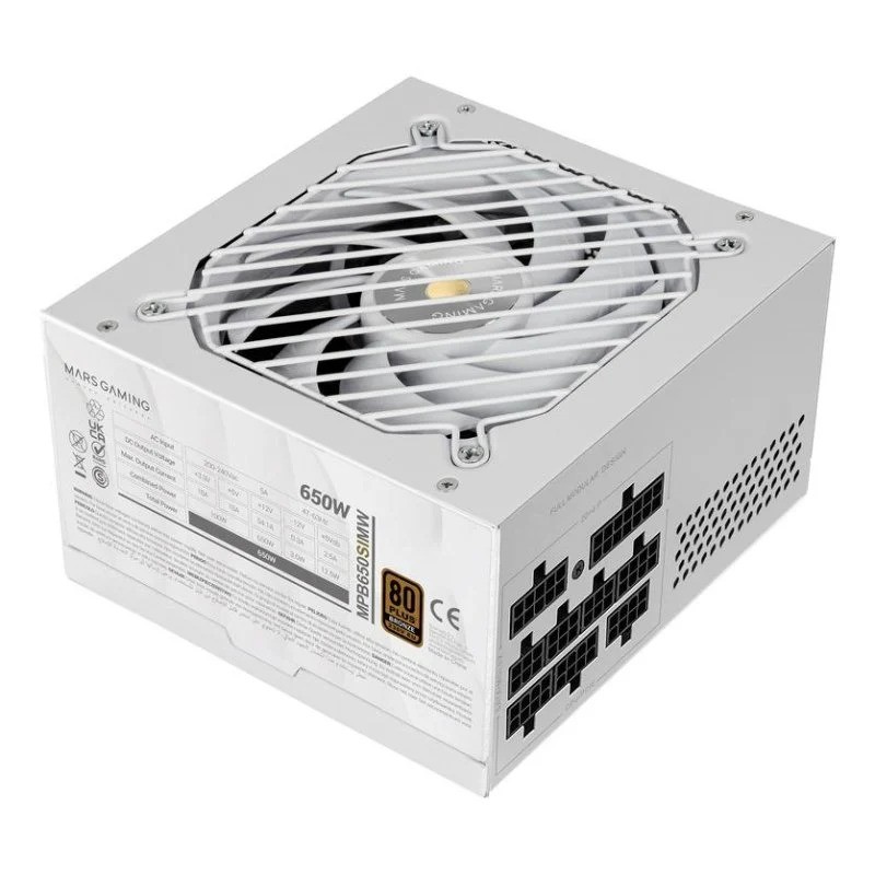 Fuente de Alimentación Mars Gaming 650W 80+BRONZE White