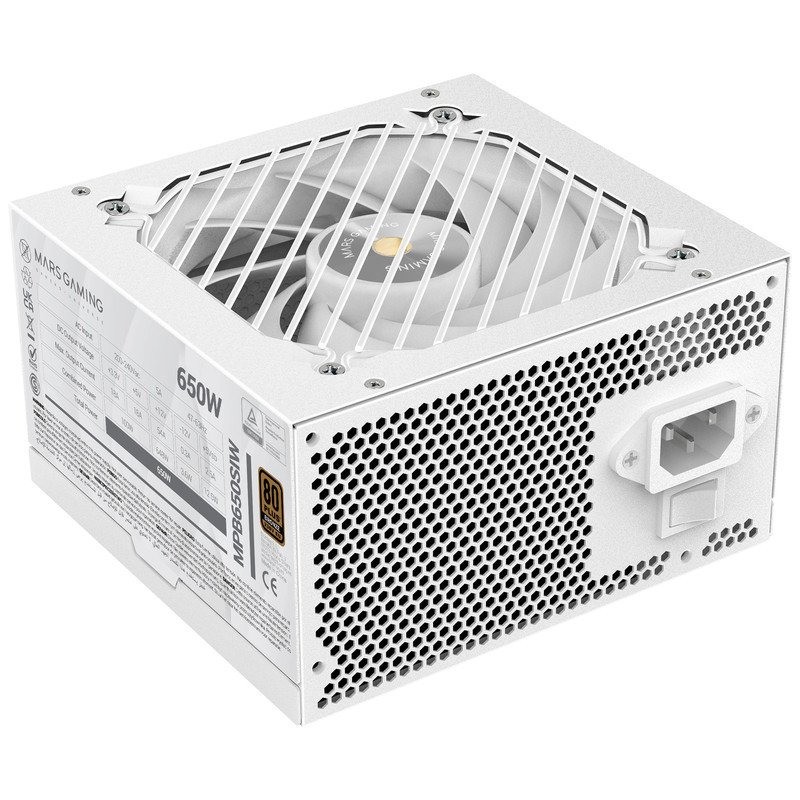 Fuente de Alimentación Mars Gaming 650W 80+BRONZE White