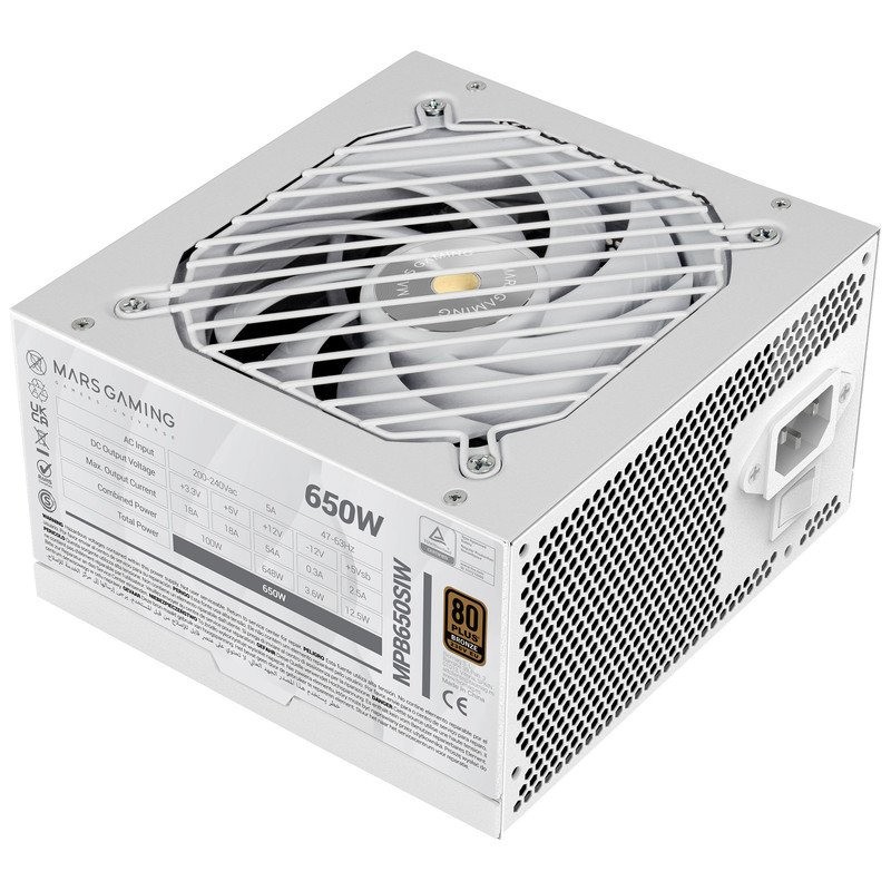 Fuente de Alimentación Mars Gaming 650W 80+BRONZE White