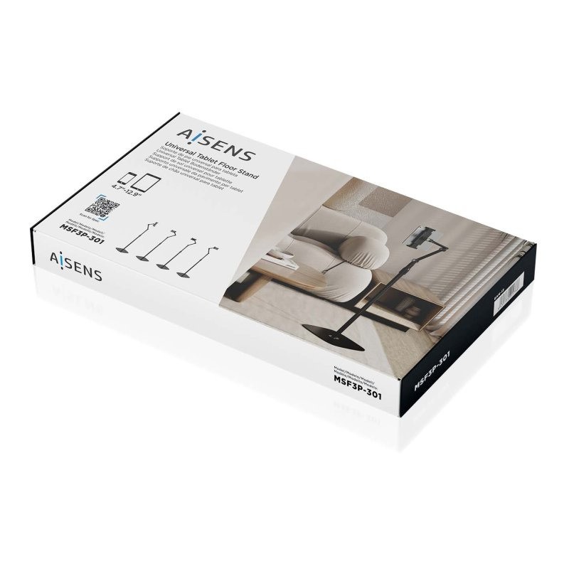 Soporte de Suelo Aisens para Tablet 4.7-12.9 Giratorio/Inclinable Black