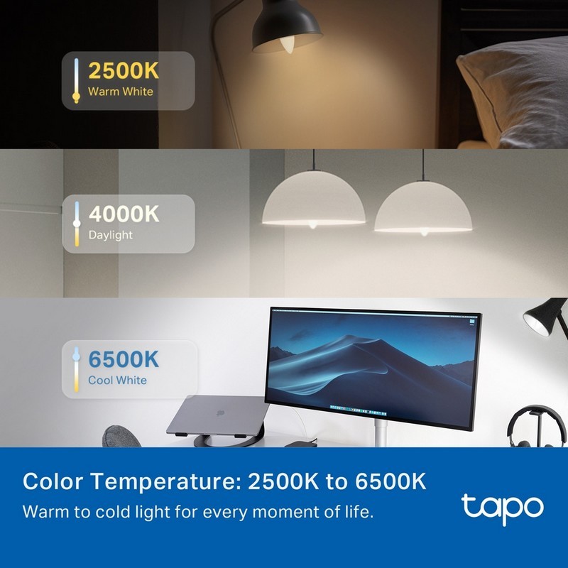 Bombilla Inteligente E14 TP-Link LED 6500K Multicolor Ajusta WiFi
