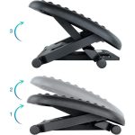 Reposapies Ergonómico TooQ Confort Black