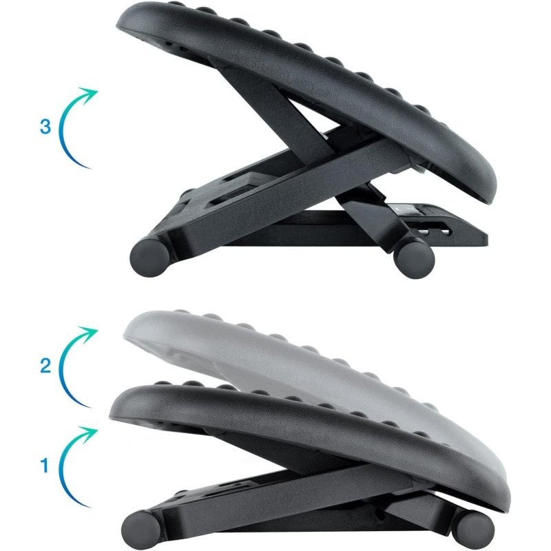 Reposapies Ergonómico TooQ Confort Black