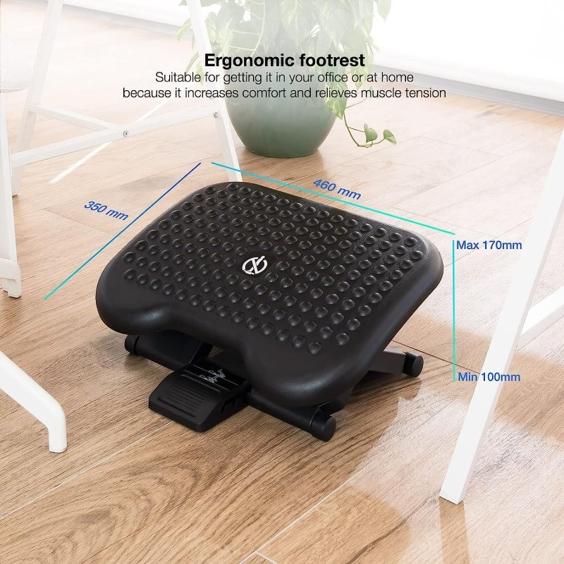 Reposapies Ergonómico TooQ Confort Black